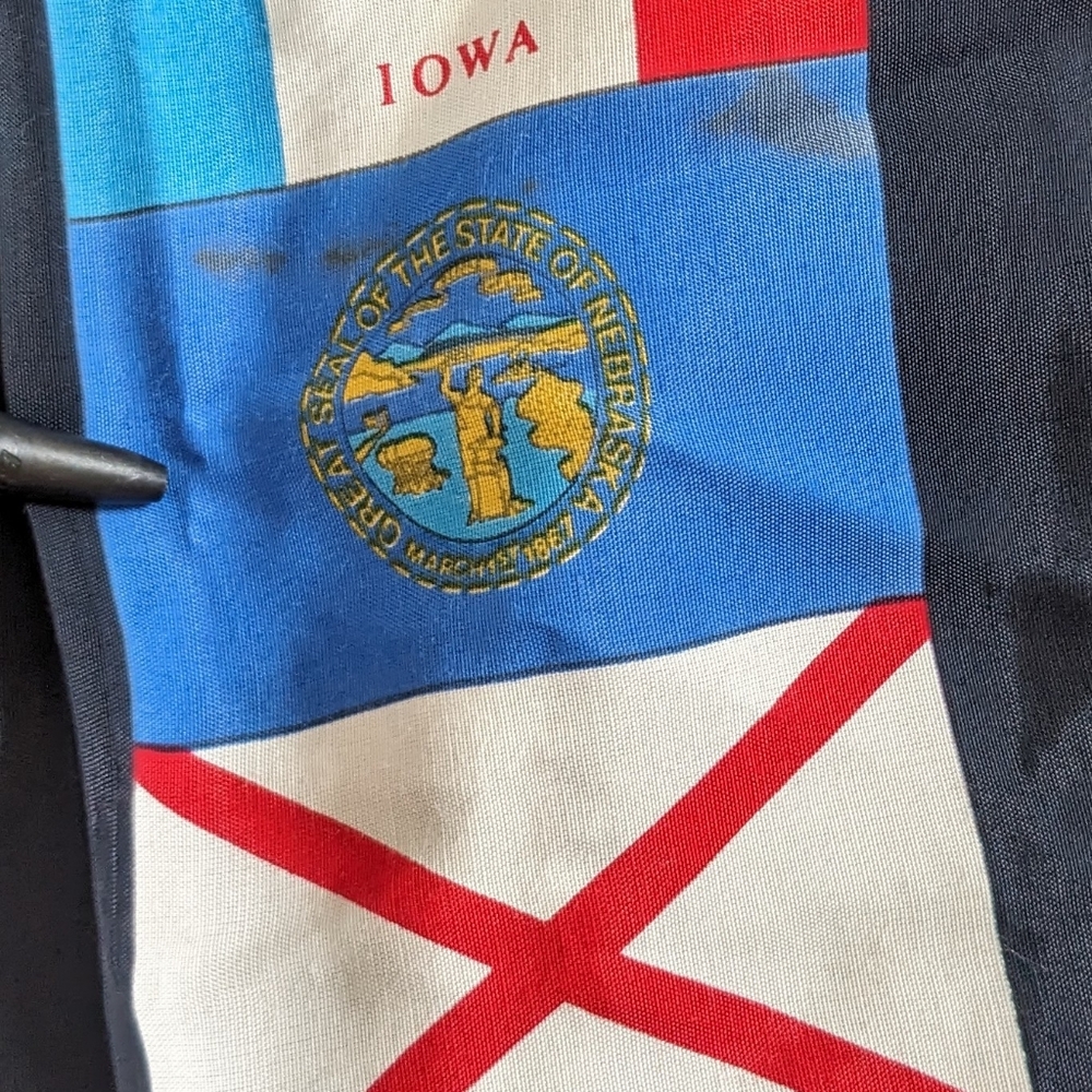 Vintage Rare Louis Feraud Pleated Midi State Flag Skirt Size 6 - Picture 12 of 12